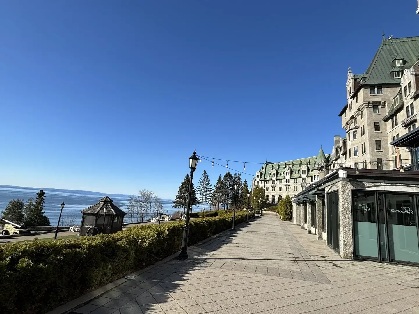 Waterfront resort architecture in Charlevoix