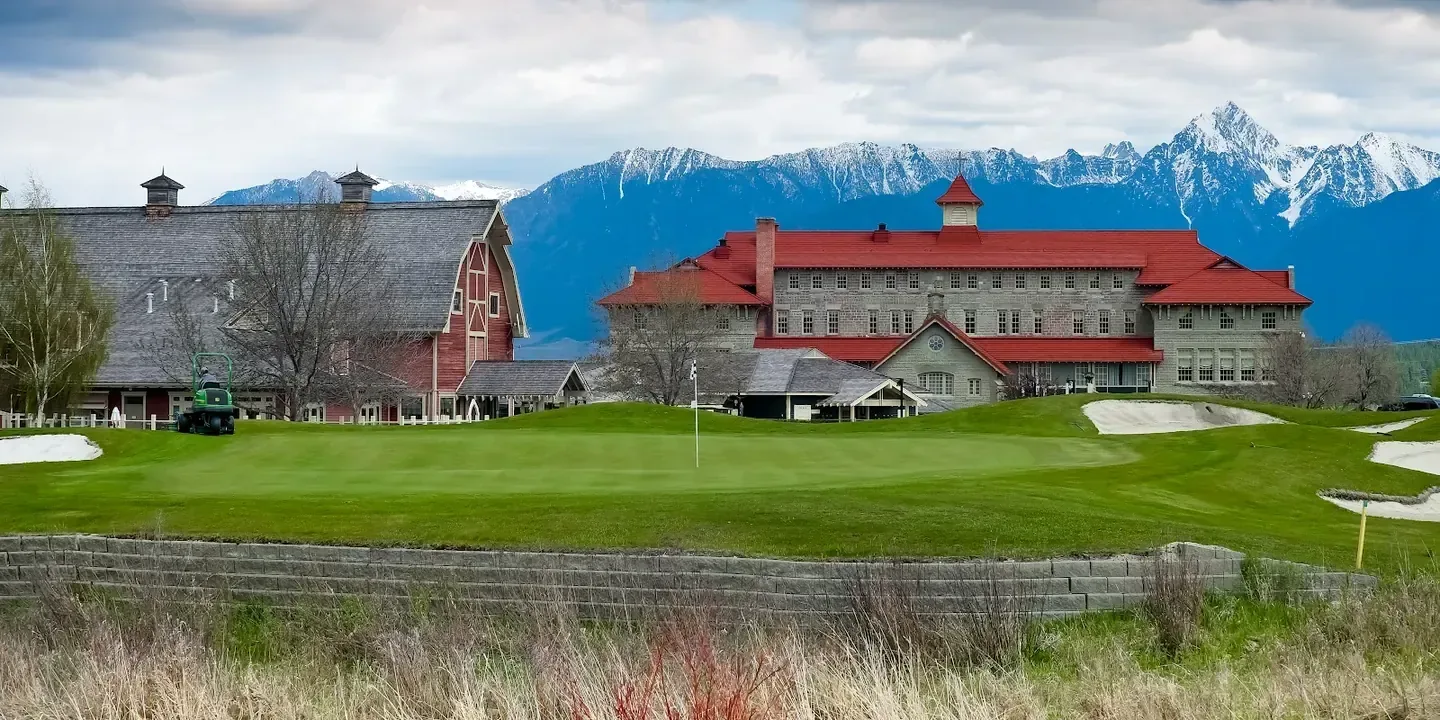 Resort grounds in the Kootenay Rockies
